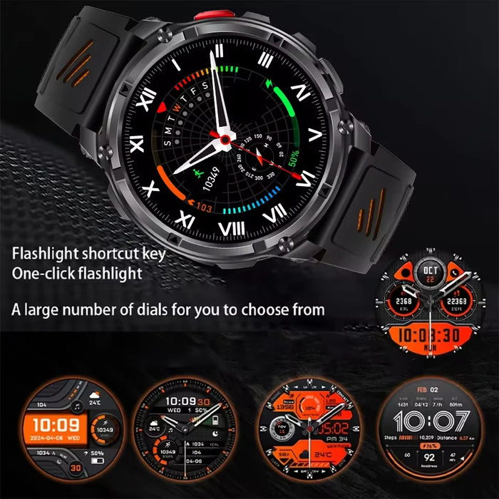 Men’s Pro Smartwatch – Waterproof Design with Fitness & Call Features