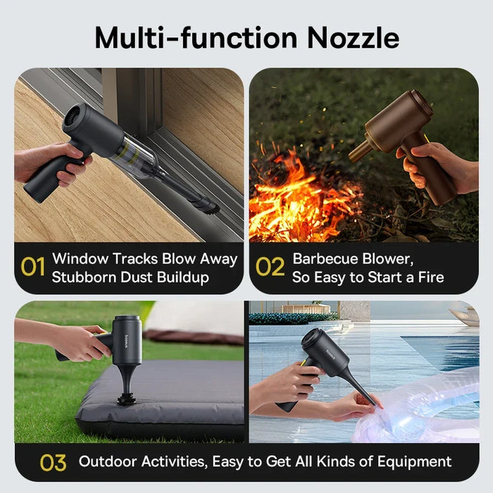 Portable Wireless Car Vacuum – 4-in-1 Handheld Cleaner for Home & Auto